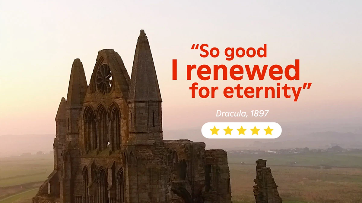 Whitby Abbey in the English Heritage membership campaign