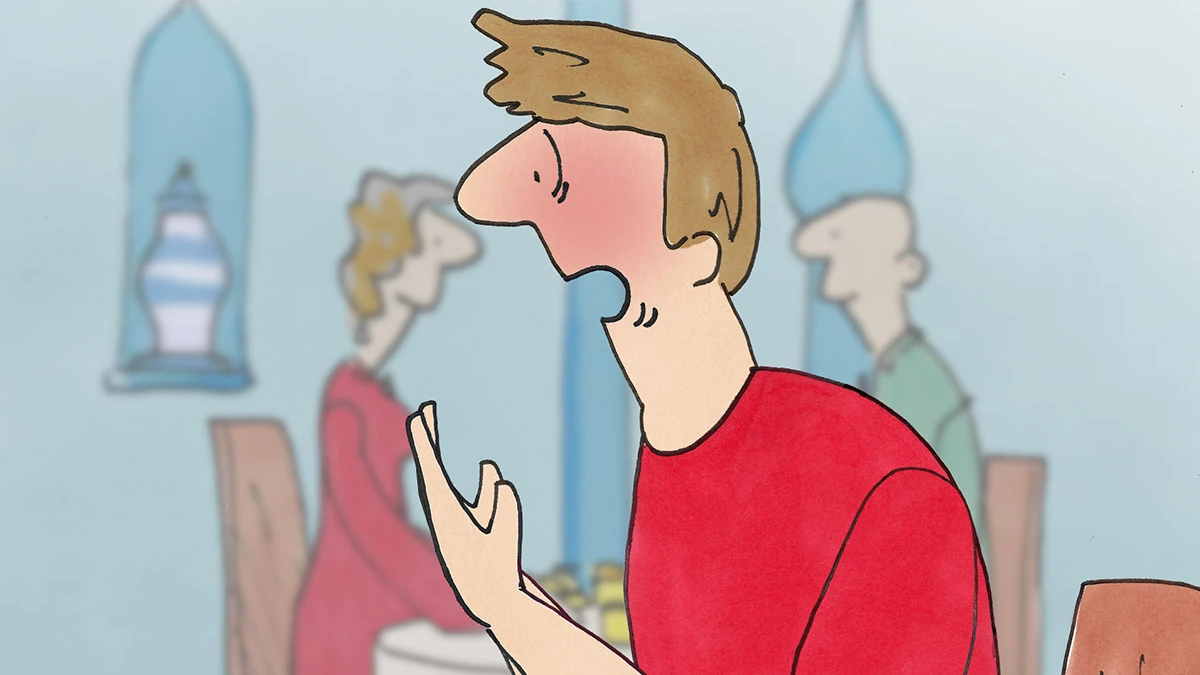 Illustrated scenes from an Ocean Finance advertising campaign